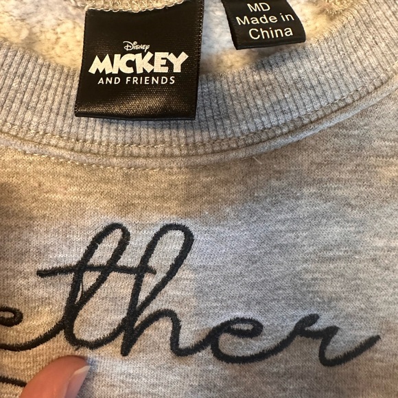 Disney MICKEY AND FRIENDS “Together Forever” gray sweatshirt - Picture 3 of 3